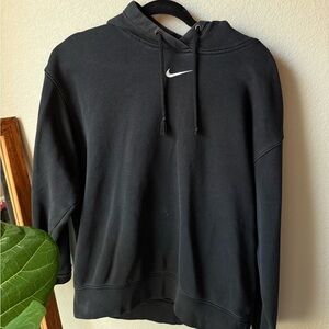 Nike Black Hoodie with White Logo